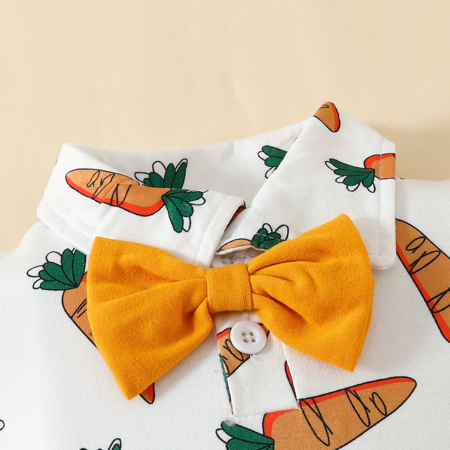 Baby Boy Fashion Short Sleeve Triangle Romper + Bib Shorts Set 0-1 Years Old Cartoon Animal Top Pants