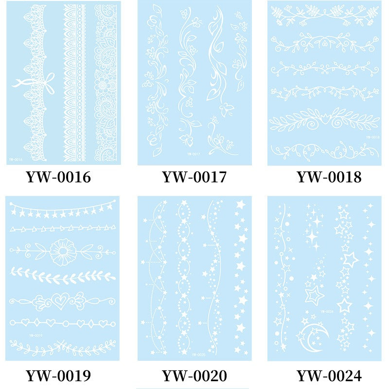 Temporary Tattoo - Luminous blue