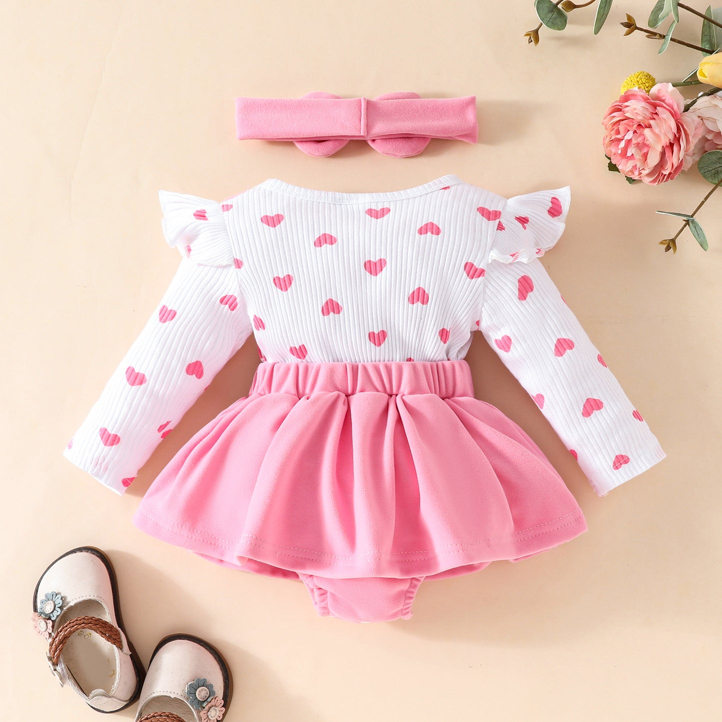 Baby Girl Sleeveless Lace Triangle Romper 0-1 Years Old Baby Flower Bowknot Bodysuit Dress Headband