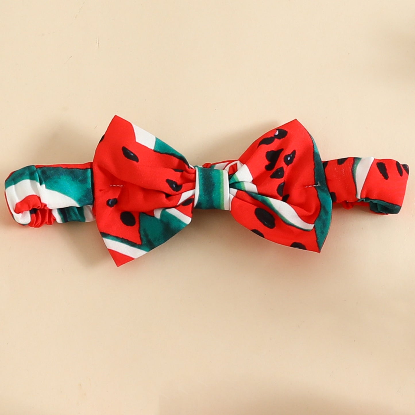 Summer baby watermelon double shoulder strap triangle romper baby bow fruit crawling clothes sleeveless fart clothes