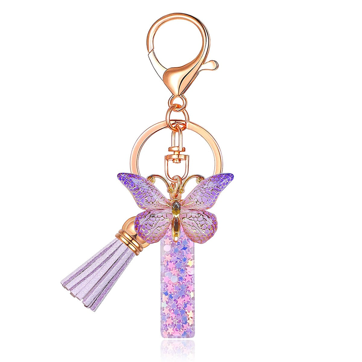 🔥Butterfly Letter Keychain Tassel Design Vibrant Durable Lightweight Gift