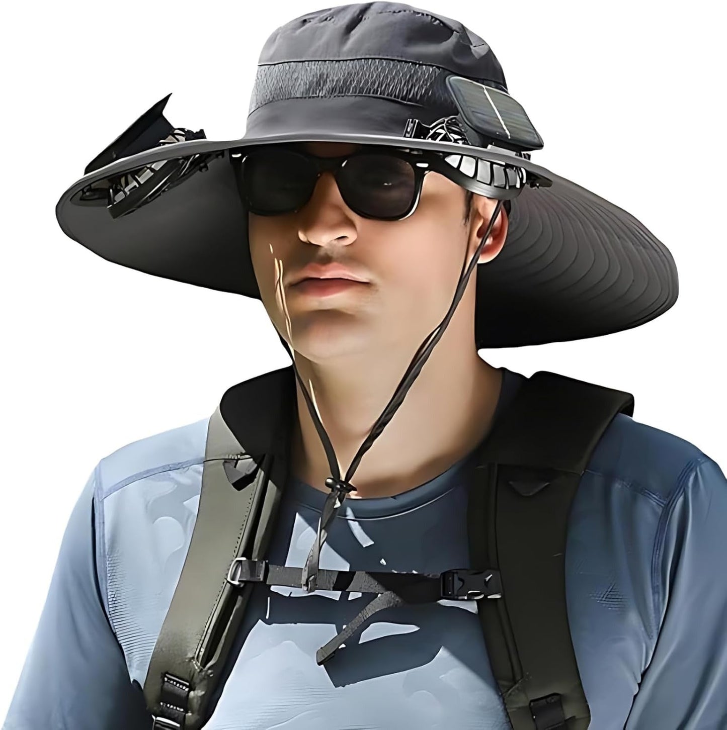  Fishing Hat-Solar Fan