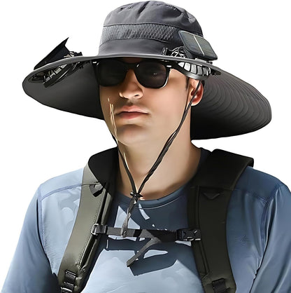  Fishing Hat-Solar Fan