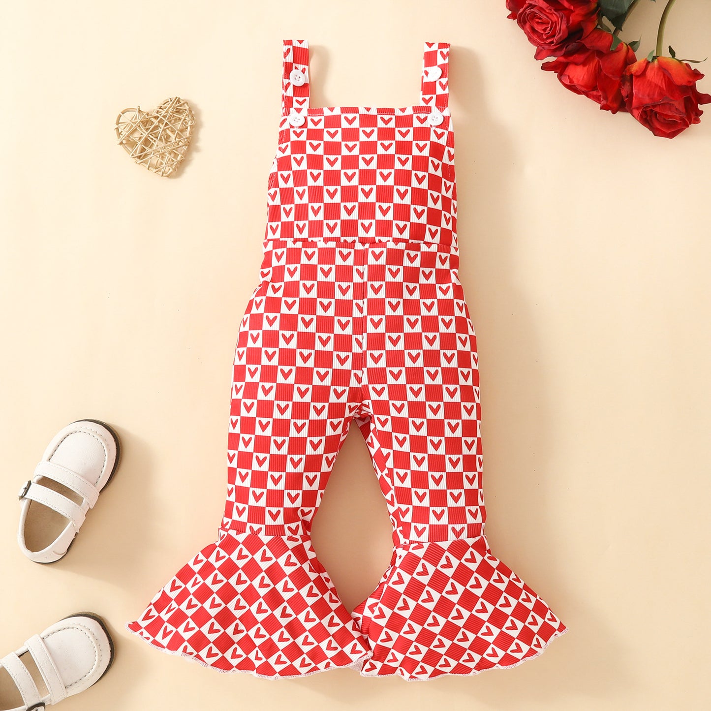 Summer baby bow tie short-sleeved romper original round neck cotton beard print short romper