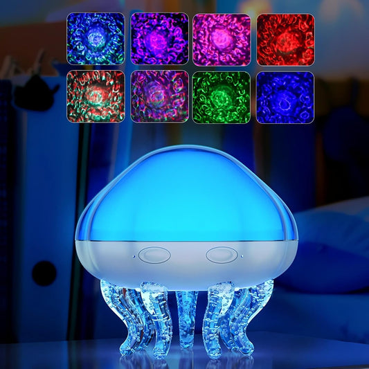 Jellyfish-shaped night light with colorful LED lights 
