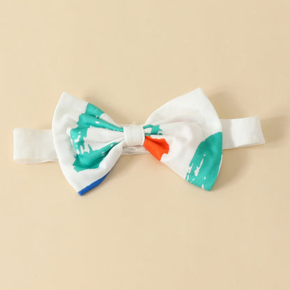 Summer baby big bow double shoulder strap triangle romper casual newborn multi-color letter triangle romper