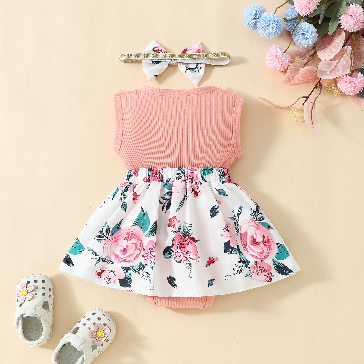 baby girl sleeveless triangle romper dress baby lace big butterfly plaid vest jumpsuit dress