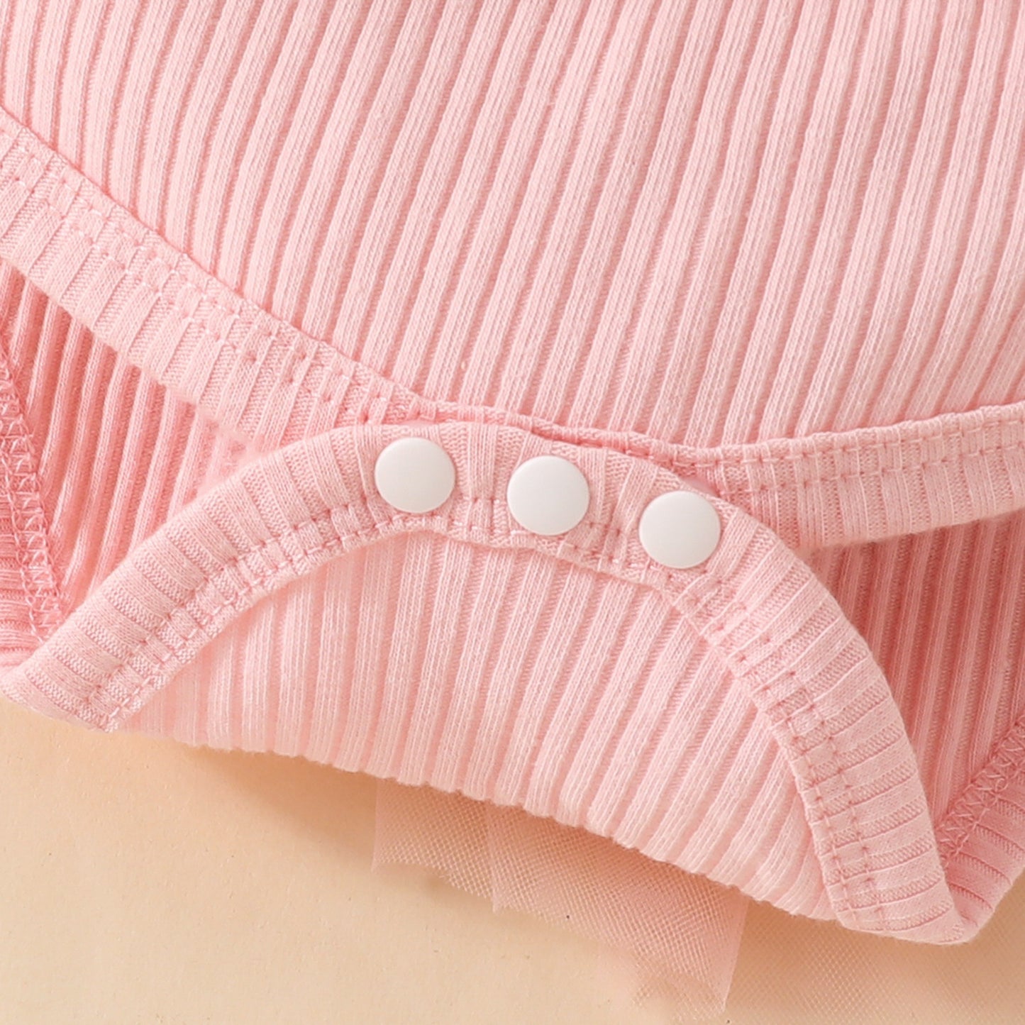Sweet baby girl lantern short-sleeved ribbed triangle romper mesh skirt candy color girl flower dress