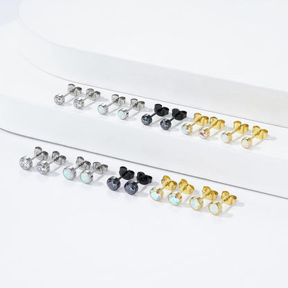 🔥🔥Titanium Cubic Zirconia Stud Earrings - BOGO Free, Christmas Gift