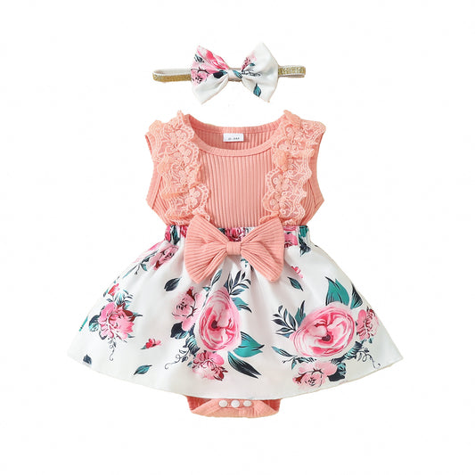 baby girl sleeveless triangle romper dress baby lace big butterfly plaid vest jumpsuit dress