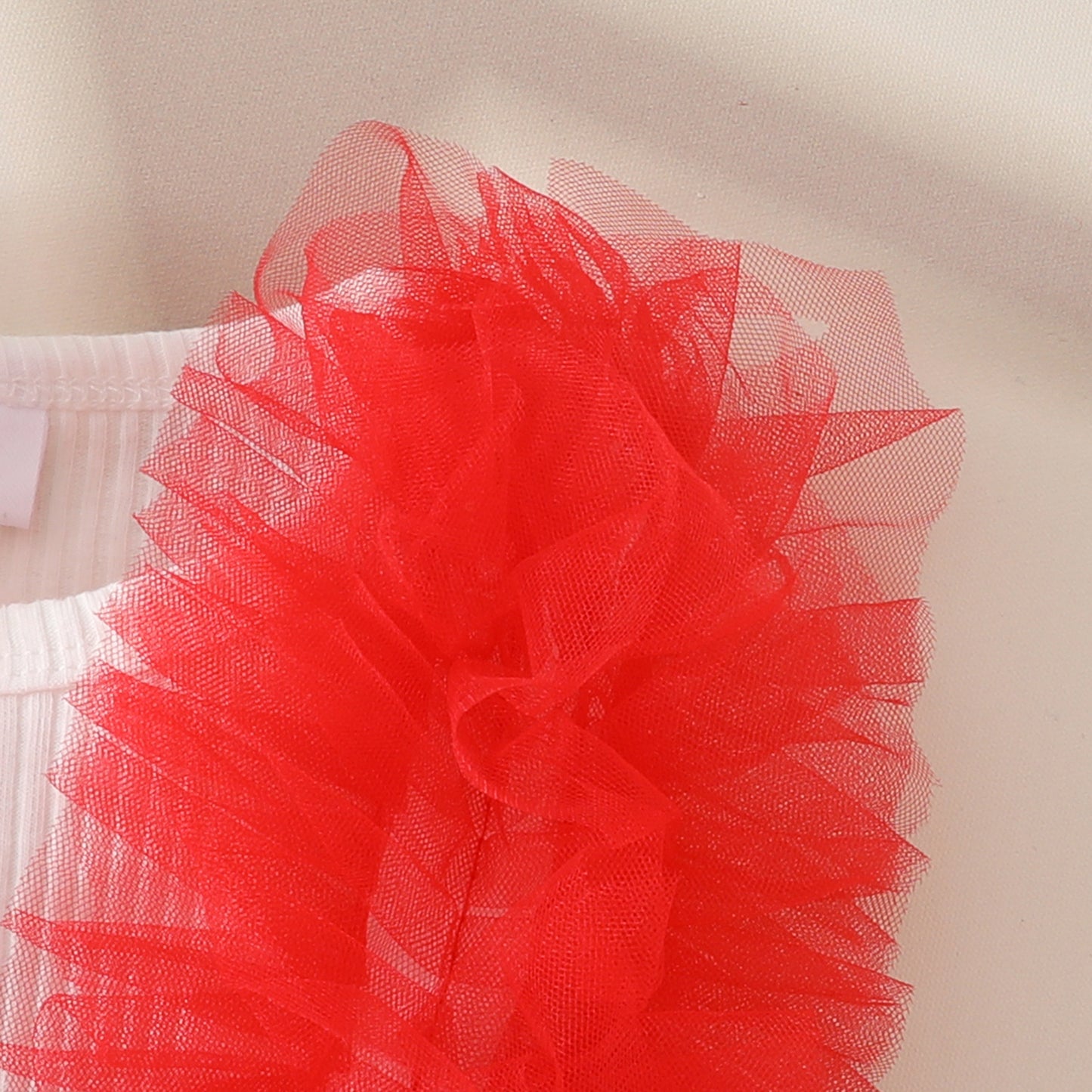 Sweet summer sleeveless mesh big bow triangle dress 0-1 year old baby beaded jumpsuit dress