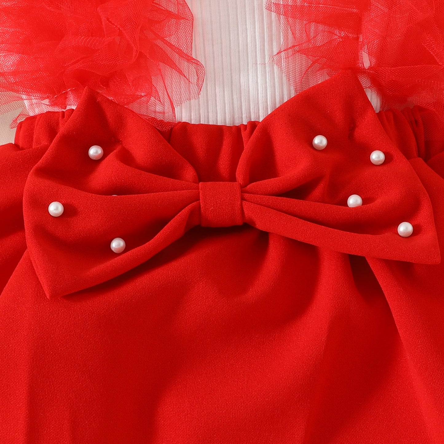 Sweet summer sleeveless mesh big bow triangle dress 0-1 year old baby beaded jumpsuit dress