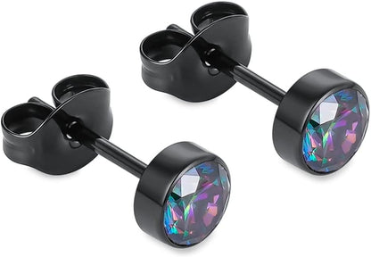 🔥🔥Titanium Cubic Zirconia Stud Earrings - BOGO Free, Christmas Gift