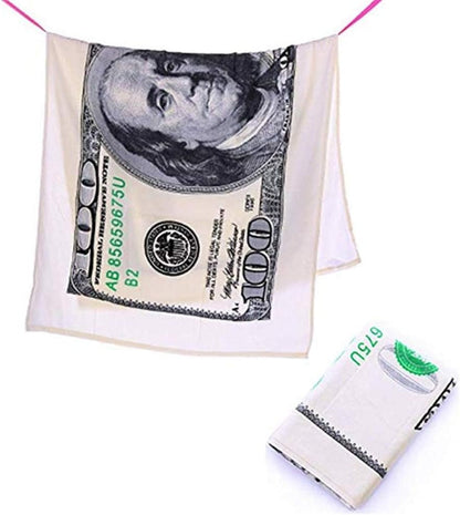 🎁100 Dollar Bills Beach Towel for Adults | Kids, Aimilaly Large Beach Towels for Beach Swimming Pool Sunbathing, Plush Fabric(28x55inch)