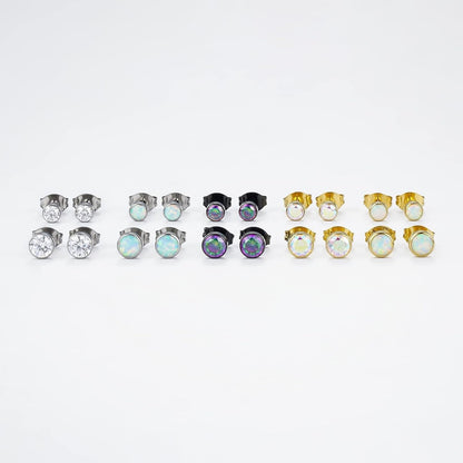🔥🔥Titanium Cubic Zirconia Stud Earrings - BOGO Free, Christmas Gift