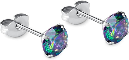 🔥🔥Titanium Cubic Zirconia Stud Earrings - BOGO Free, Christmas Gift