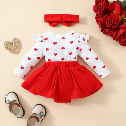 Baby Girl Sleeveless Lace Triangle Romper 0-1 Years Old Baby Flower Bowknot Bodysuit Dress Headband