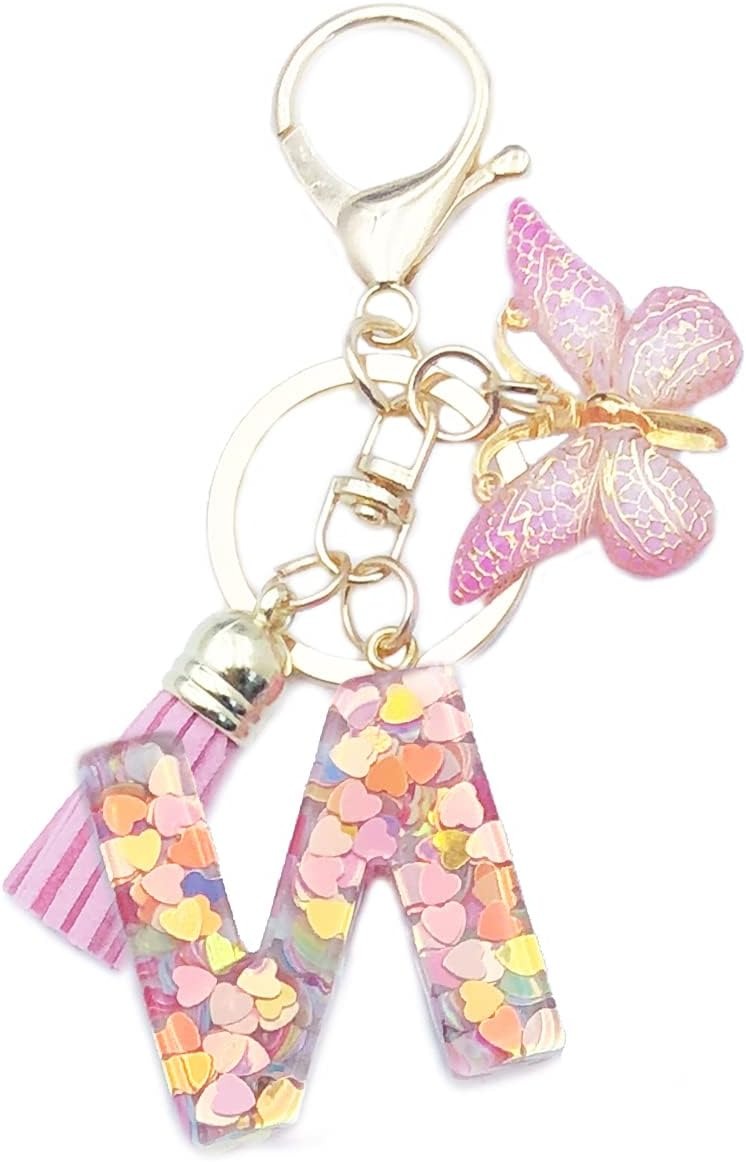 🔥Butterfly Letter Keychain Tassel Design Vibrant Durable Lightweight Gift