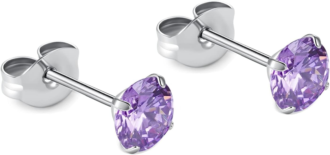 🔥🔥Titanium Cubic Zirconia Stud Earrings - BOGO Free, Christmas Gift