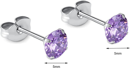 🔥🔥Titanium Cubic Zirconia Stud Earrings - BOGO Free, Christmas Gift