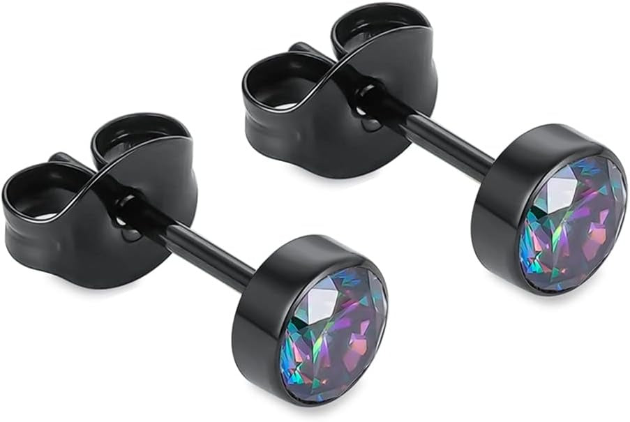 🔥🔥Titanium Cubic Zirconia Stud Earrings - BOGO Free, Christmas Gift