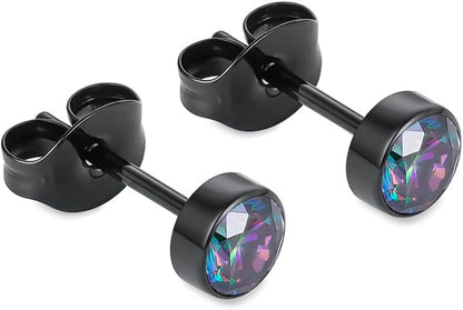 🔥🔥Titanium Cubic Zirconia Stud Earrings - BOGO Free, Christmas Gift