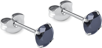 🔥🔥Titanium Cubic Zirconia Stud Earrings - BOGO Free, Christmas Gift