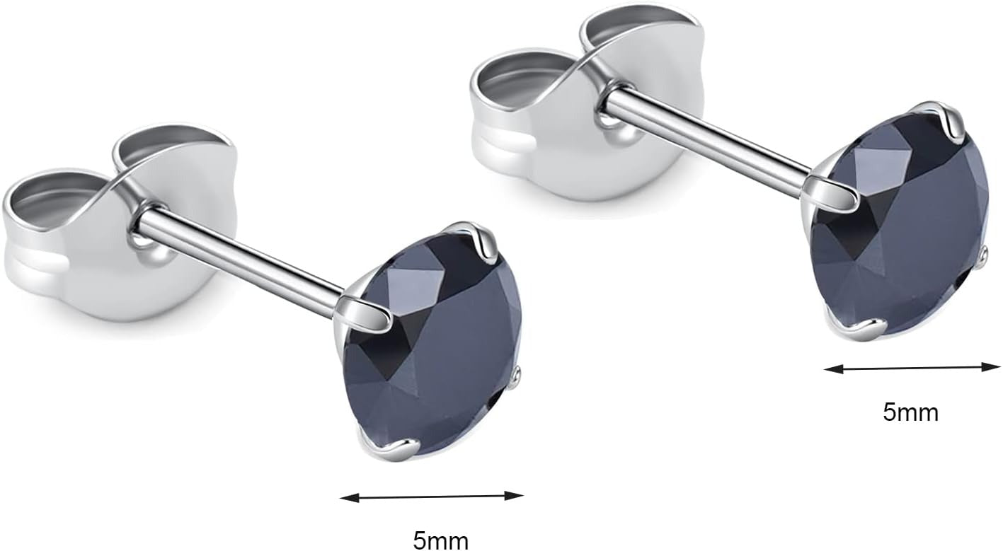 🔥🔥Titanium Cubic Zirconia Stud Earrings - BOGO Free, Christmas Gift