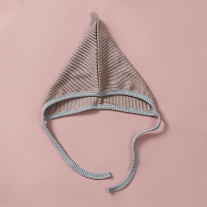 Detachable hood short-sleeved solid color triangle jumpsuit romper suit