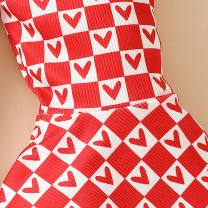 Summer baby bow tie short-sleeved romper original round neck cotton beard print short romper