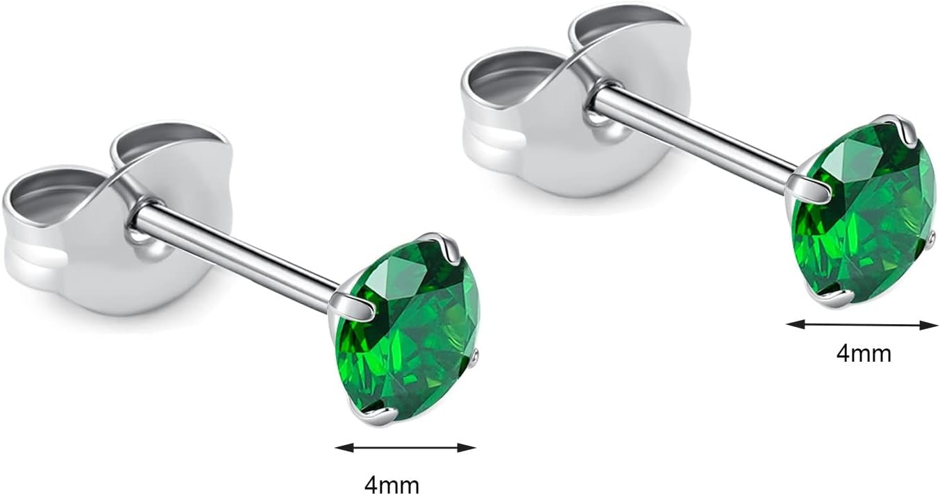 🔥🔥Titanium Cubic Zirconia Stud Earrings - BOGO Free, Christmas Gift