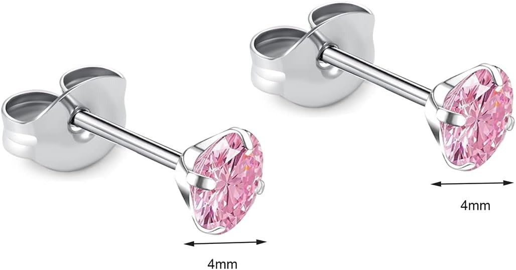 🔥🔥Titanium Cubic Zirconia Stud Earrings - BOGO Free, Christmas Gift