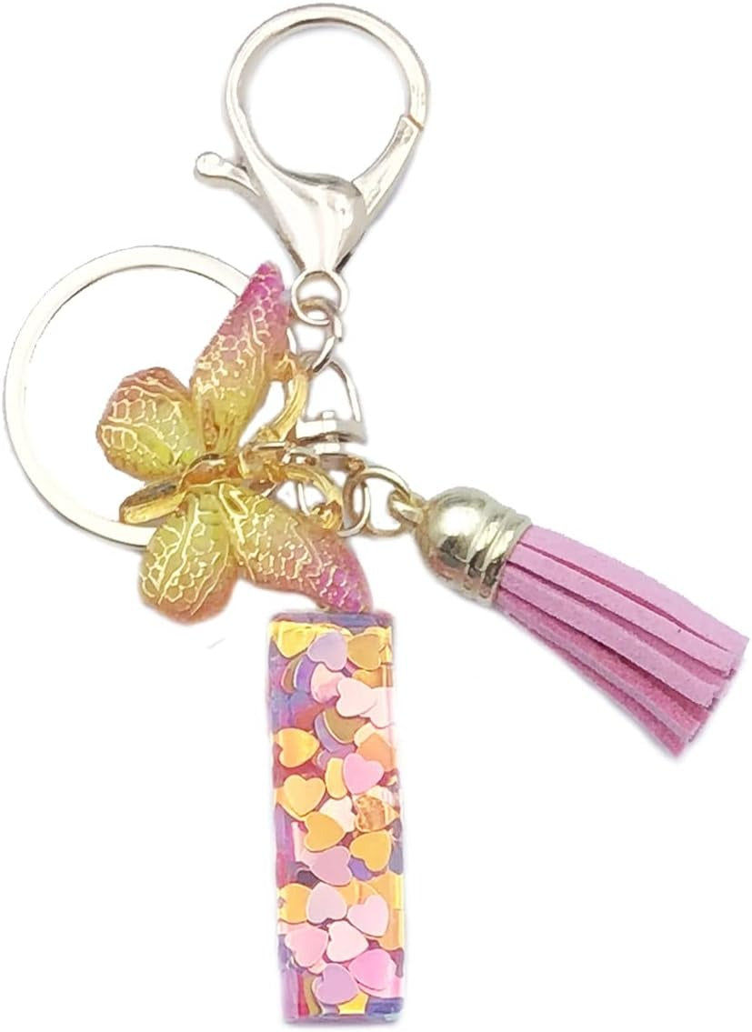 🔥Butterfly Letter Keychain Tassel Design Vibrant Durable Lightweight Gift