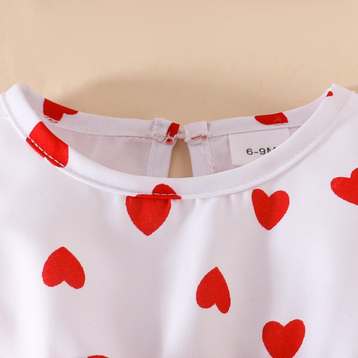 Baby Girl Sleeveless Ruffle Short Jacket Sleeveless Heart Dress Hairband Summer One-piece Dress Set