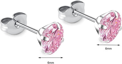 🔥🔥Titanium Cubic Zirconia Stud Earrings - BOGO Free, Christmas Gift