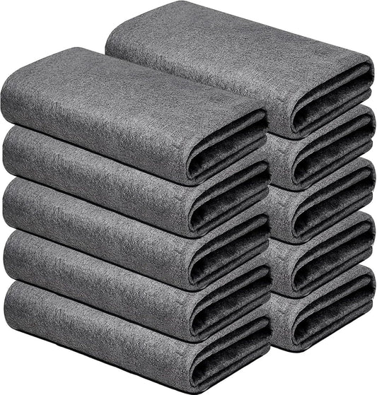 Stack of gray towels
