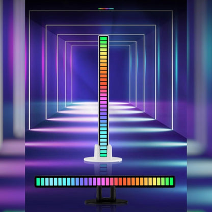 Colorful LED strip light in a futuristic corridor setting
